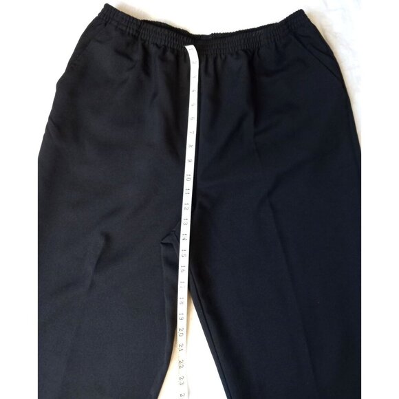 Blair Womens Straight Leg Pull On Pants Black Elastic Waist 18 with pock… - Picture 7 of 11